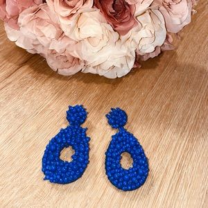 Blue Bubble Statement Earrings One Size 💙